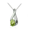 Plata de Ley auténtica o creado Gemstone colgante de infinito