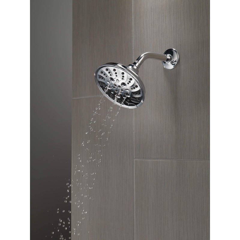 Delta Faucet 52669-BL 5-Setting H2OKinetic Trad Raincan Shower Head, Matte