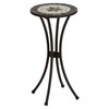 Cortesi Home Fudwick Mosaic Tile Top Side Table in Brown