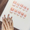 Duotaoii French Tip Press On Nails Short Fake Nails Handmade