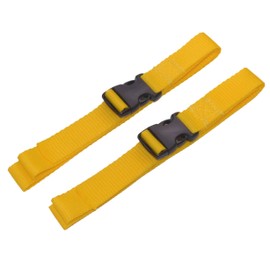 25mm Webbing with Side Release Buckle (Pack of 2) (Yellow, 2 Metres)