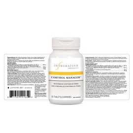 Cortisol Manager - Integrative Therapeutics - Helps Reduce Stress Symptoms and Cortisol Levels with Ashwagandha, Magnolia and L-Theanine - 30 Vegetarian Tablets