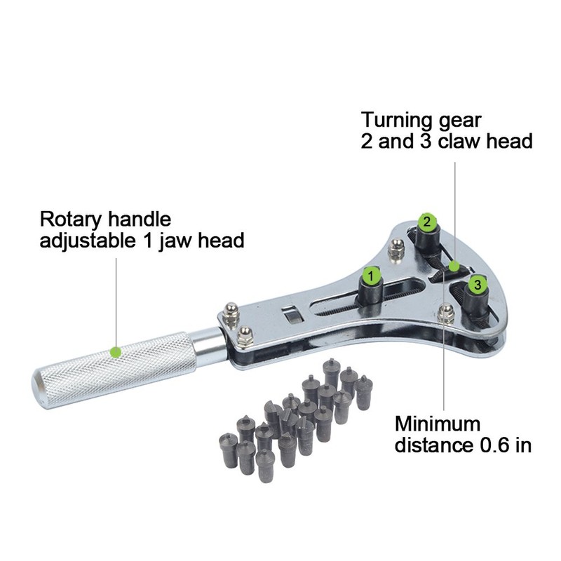Watch Repair Tool Kit, Set of Back Opener Wrench and