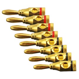 zmart バナナプラグ 金メッキ スピーカー 赤黒4セット 8本 バナナジャック テストリード ワニ口クリップ スピーカー端子 バインディングポスト オーディオケーブル 計測端子 電気接続端子 ケーブル端子 マルチメータープローブ ケーブルコネクター テスト端子 スピーカーケーブル 接続プラグ 端子アダプター 信号接続 電気接続具 プラグ端子 ケーブル接続 測定用端子 電気試験端子