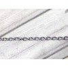 Women's choker necklace in stainless steel with rings and blue