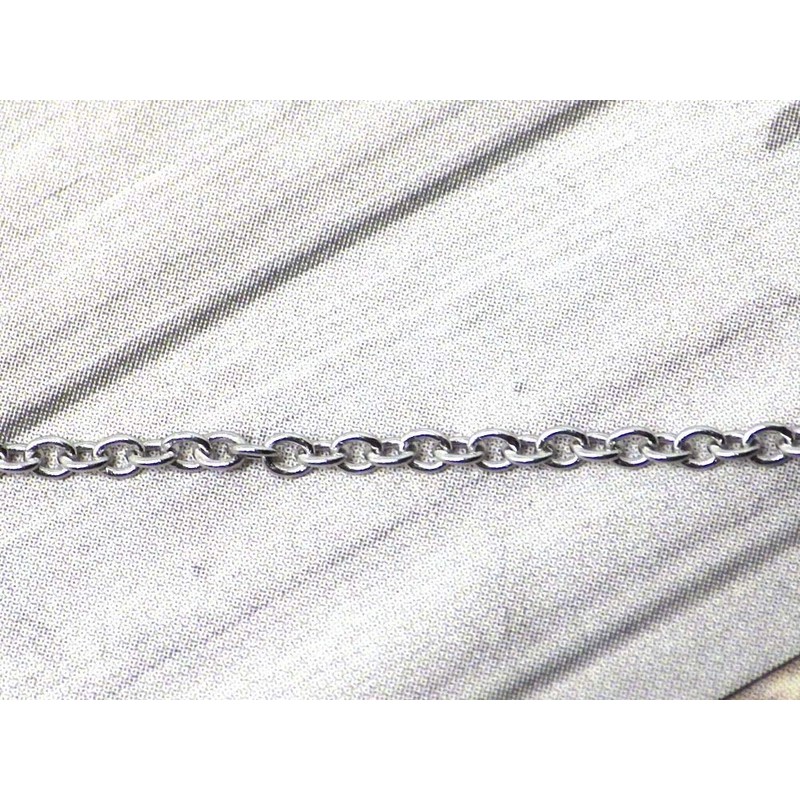Women's choker necklace in stainless steel with rings and blue