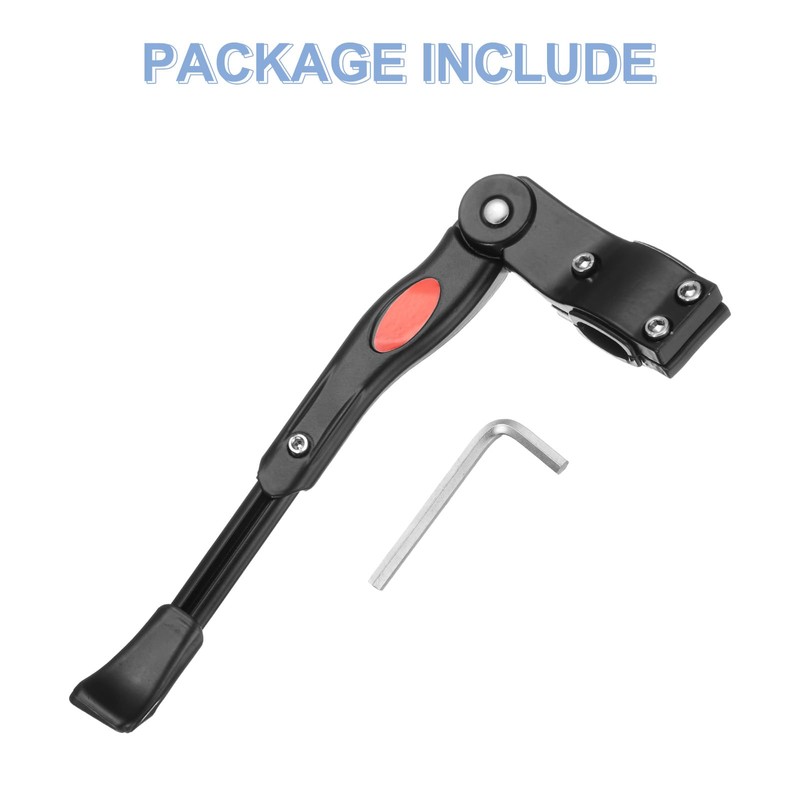 sourcing map Back Bike Kickstand Aluminium Adjustment Bicycle Single-Side Kick