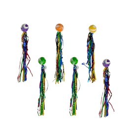 KGDUYC Pack of 6 Children's Bouncing Balls, Children's Rubber Balls, 23 mm Bouncing Balls, Colourful Bands, Colourful Bouncing Balls, Children's Birthday Party / Throwing Mini Rubber Ball Toy