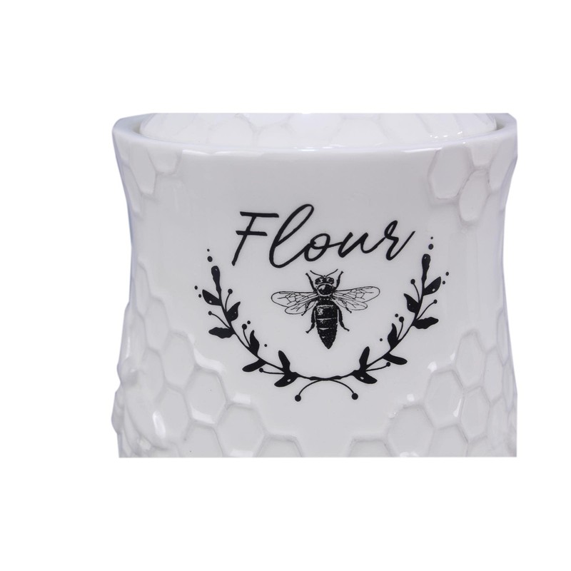 Young's Inc Ceramic Honey Bee Canisters, 4 pc/set