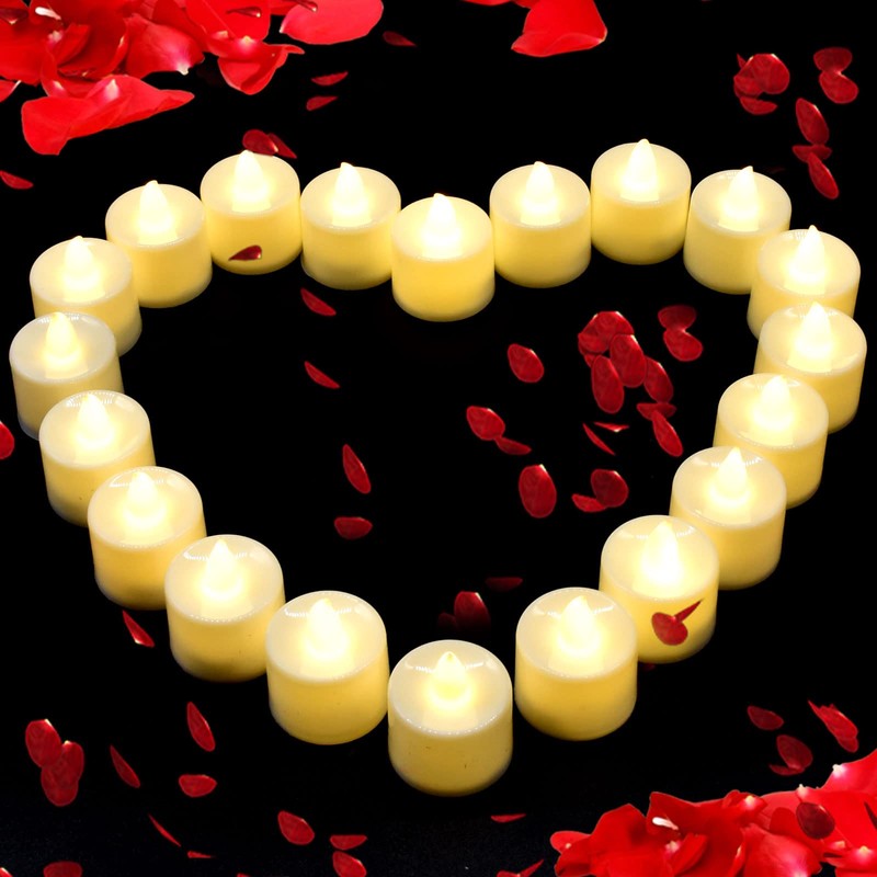 Velas LED Sin llama, 24PCS Velas de Té Led Velas