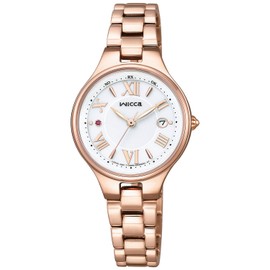 Citizen KS1-864-11 Women's Wicca Solar Tech Wristwatch, Waterproof, Calendar Included, Pink Gold, multicolor (pink / gold), Bracelet Type