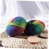 Tofficu 2pcs Knitting Yarn Wool Super Chunky Rainbow Yarn for