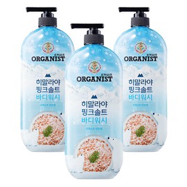 Organist Himalayan Pink Salt Rich Lather Refreshing Body Wash Forest Scent, 865ml, 3 Pieces / 오가니스트 히말라야 핑크솔트 풍성한 거품 산뜻한 바디워시 포레스트향, 865ml, 3개
