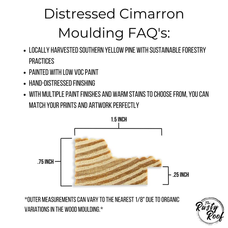 The Rusty Roof-Distressed Cimarron Blush-Solid Wood Picture Frame-11.75x16.5 (A3)