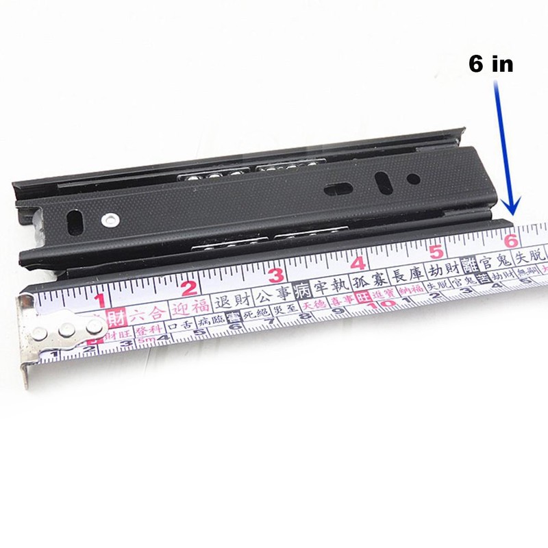 Btibpse Furniture 6-inch Length Full Extension Drawer Slides Telescopic Ball