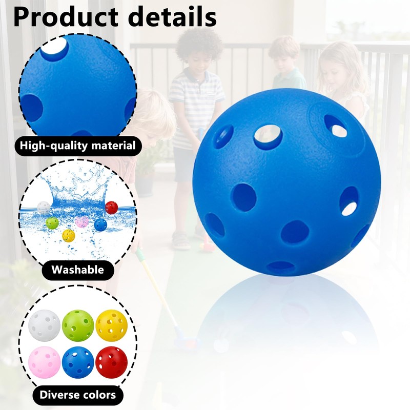Practice Golf Balls 12-Pack, 4.2cm Durable Plastic Golf Training Balls