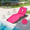 GYMAX Tanning Chair, 350lbs Beach Lounge Chair with Face Hole,