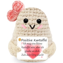 Johiux Positive Potato, Gifts for Women, Lucky Charm Exam, Funny Hug Pocket Hug Farewell Gift Colleagues, Motivational Gifts, Gifts for Friend, Small Gifts for Farewell