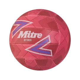 Mitre Attack Unisex Adult Football, Pink/Purple/White, 4