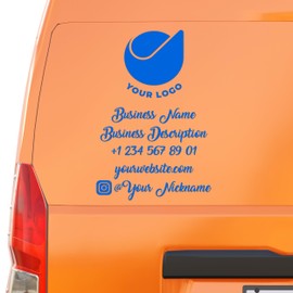 Customized Stickers for Business Logo - Custom Car Decals - Waterproof Vinyl Logo Stickers for Advertising on Vehicles, Doors, and Glass Panels