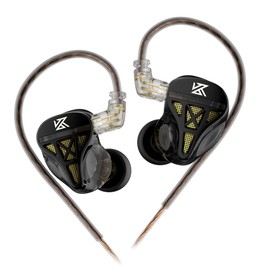 H HIFIHEAR KZ DQS - Auriculares con monitor dentro del oído, driver dinámico, semiabiertos, con cable desmontable, aislamiento de ruido, conector jack de 3,5 mm para smartphones/PC/portátil/tablet