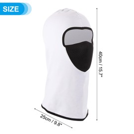 PATIKIL Ski Mask, Balaclava Face Mask Full Head Mask Cover Windproof for Women Men Outdoor Sports, White