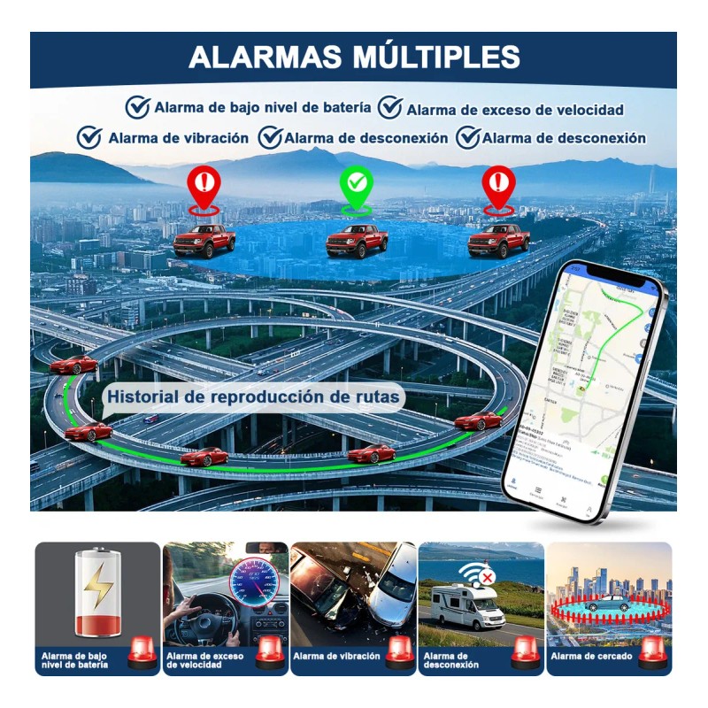 Mini Gps Tracker Auto Tiempo Real 6000mah 2g 4g Con