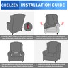 CHELZEN Stretch Velvet Wingback Chair Slipcover 1-Piece Soft Stylish Plush