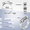Poppstar Set of 2 hinged bolt clamps stainless steel hose