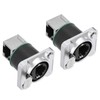 Conector de enchufes impermeables de interfaz RJ45, 2 conectores en