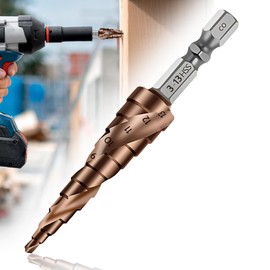 M35 Cobalt HSS Step Drill Bit, Titanium Spiral Flute Shank Step Bit for Stainless Steel (3-13mm 11-Step) Hole Drilling Cone Cutter Cut Tool Stepped Up Bit for DIY Lover Sheet Metal Plastic Steel Plate