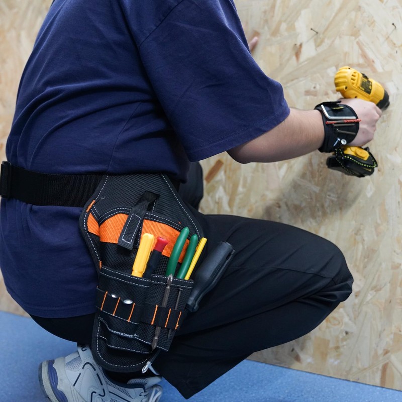 Right Handed Drill Holster,KUNN 3-in-1 Impact Driver Holder Combo with