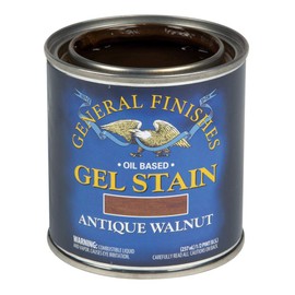 General Finishes Oil Base Gel Stain, 1/2 Pint, Antique Walnut