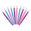 AHIER 10pcs Rubber Nail Cuticle Pusher Tipped Plastic Handle Nail