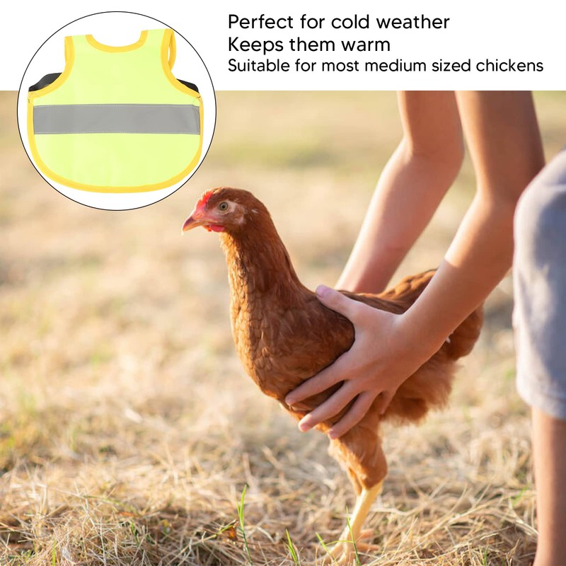 Reflective Vest for Pets, Chicken Saddle Poultry, Feather Protection, Comfortable