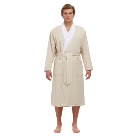 MONARCH Plush Lined Microfiber Bath Robe for Women or Men - Super Soft, Durable Luxury Spa, Resort & Hotel Bathrobe, Generously Sized (Unisex) Cypress