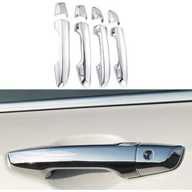 Protector de moldura para manija de puerta exterior chapado en cromo, cubierta de puerta lateral exterior de ABS, compatible con Honda CR-V 2017-2022