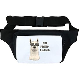 No Problem Llama Funny Chill Sunglasses Animal Art Bum Bag, black