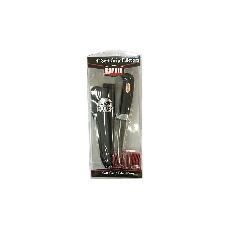 ラパラ(Rapala) 4インチ ソフトグリップフィレナイフ(シャープナー&シース付き) BP704SH1