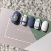 MunNail Pearl Check Nail - Long Oval / MunNail 진주