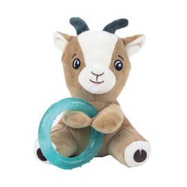 Webbox Gerald the Goat - Plush & Squeaky Dog Toy with Puppy Teething Ring