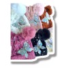 KH Gorro Dos Pompón Mariposa Brillos Dama Niña Afelpado