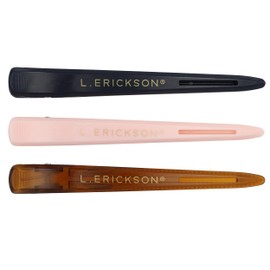 L. Erickson Les Clips - Styler Pinch Clip 3 Pack, Navy | Pink | Tortoise