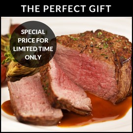 Premium Angus Beef – Set of 6 (6oz) Wet-Aged Filet Mignon Steaks, Tender Beef Cut Completely Trimmed of Exterior Fat, Melt in your Mouth Steak Set Savory Beef Dinner Best Served as a Grilled Steak