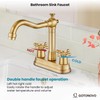Gotonovo Antique Brass 2 Hole 4 Centerset Bathroom Sink Faucet