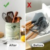 Howise 7.2 inch Large Utensil Holder for Kitchen Counter, Marble