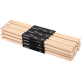 Suwimut 12 Pairs Drumsticks, Classic Maple 5B Oval Wood Tip Drum Sticks for Adults Kids and Beginners, Musical Instrument Percussion Accessories