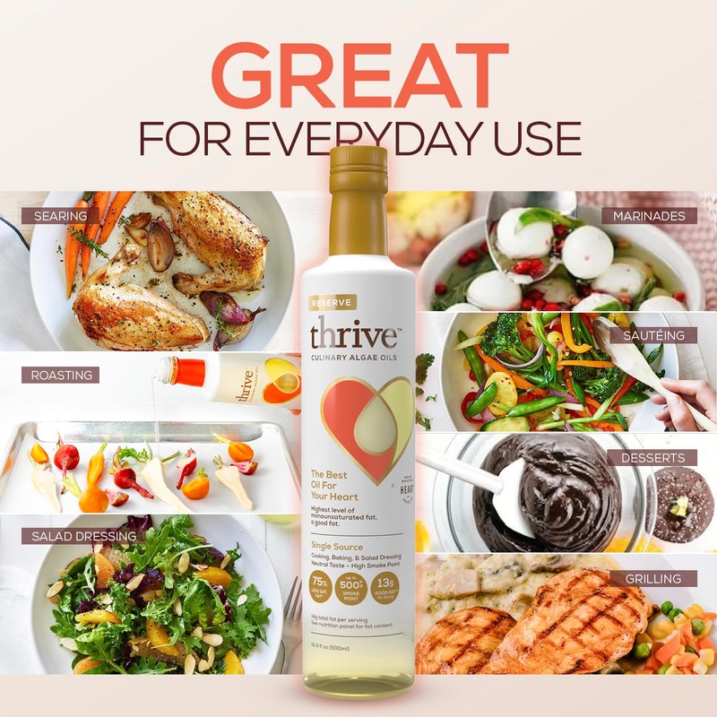 Thrive Cooking Oil - Reserve Pure Algae Oil, Heart and
