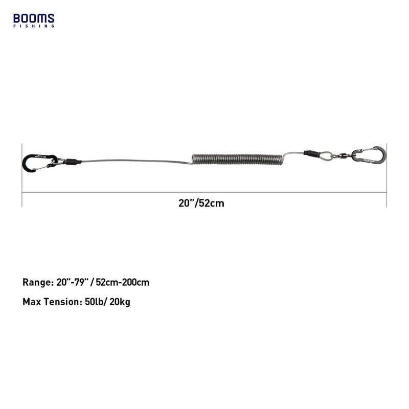 Booms Fishing T02 Heavy Duty Fishing Lanyard for Fishing Tools/Rods/Paddles