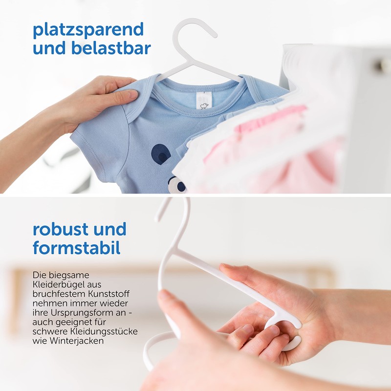 LaLoona Baby Clothes Hanger Set – Plastic Children's Clothes Hangers
